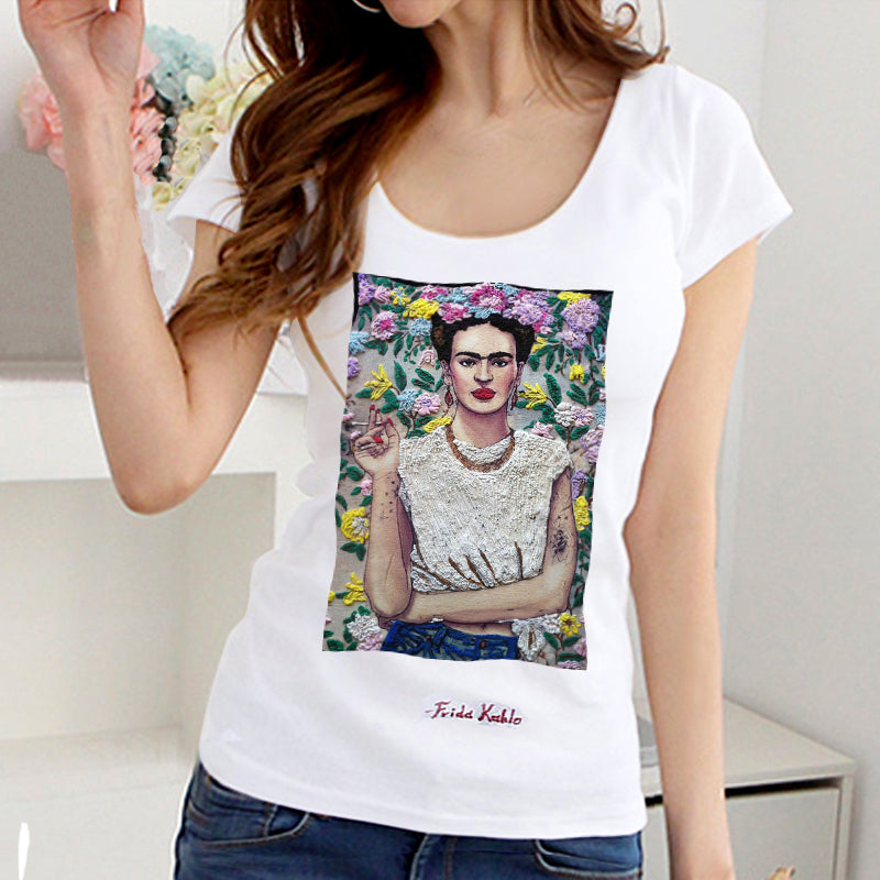 Frida Kahlo T shirt Frida PAINTED - Quortshirts