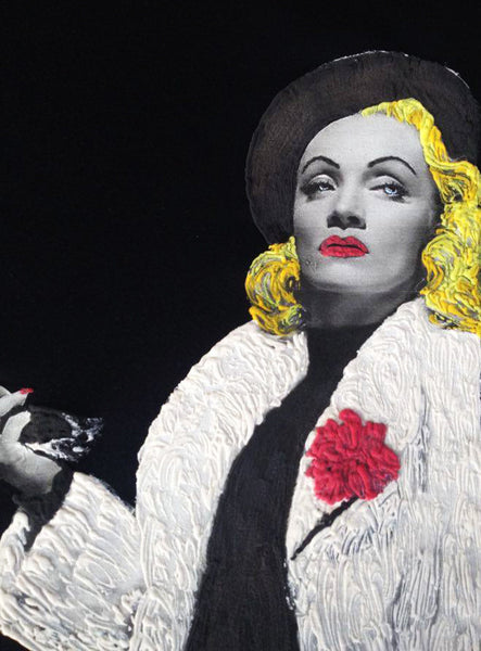 Another Great Woman Painted 3d on my T-shirts: Marlene Dietrich