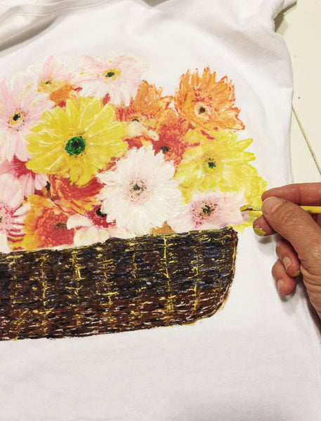 The Power of flowers on my Painted 3d T-shirts