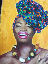 Afrocentric T-shirt Black Queen  shirt PAINTED 3D