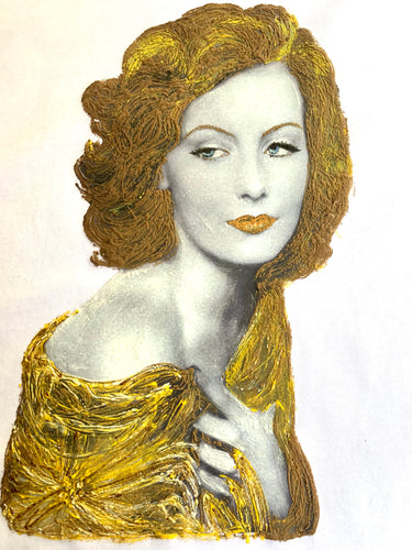 GRETA GARBO T-shirt The Divine Painted Timeless beauty Retro T shirt