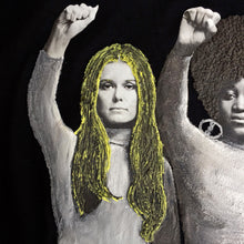Gloria Steinem & Dorothy Pitman Hughes Raised Fist Artistic Painted T-shirt