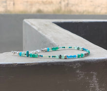 Dainty Emerald Bracelet - May Birthstone Bracelet - Calming vibes Bracelet - Emerald Turquoise Bracelet - Howlite Blue Apatite Sea Lover Bracelet
