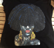 BLACK IS ART Tshirt Black natural kinky Hair  QUEEN T-shirt