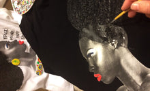 Afro Natural Hair T-shirt  Marcus Garvey Quote  PAINTED 3D