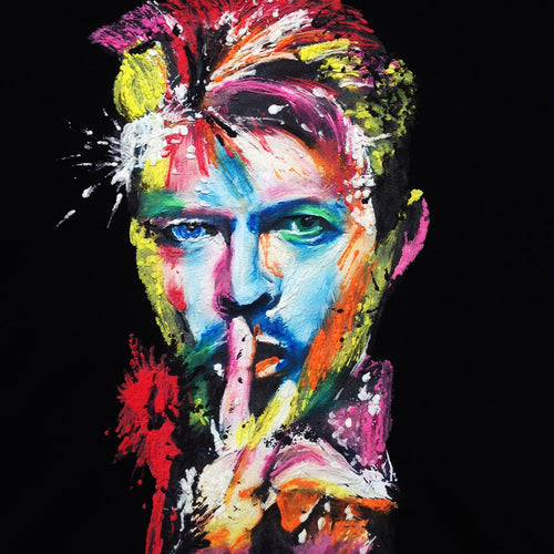 David Bowie  T shirt  - Silent Bowie PAINTED 3D