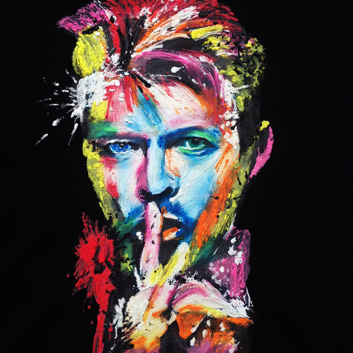 David Bowie  T shirt  - Silent Bowie PAINTED 3D