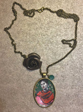 Frida Kahlo artistic Necklace Painted Handmade  Jewel Frida Kahlo inspired