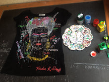 Frida Kahlo inspired Art  T shirt Painted 3d