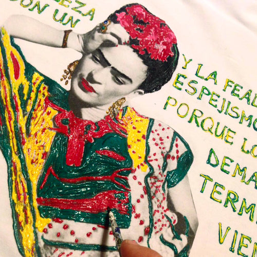 Frida Kahlo T-shirt  PAINTED 3D  Friducha  Tshirt