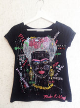 Frida Kahlo inspired Art  T shirt Painted 3d