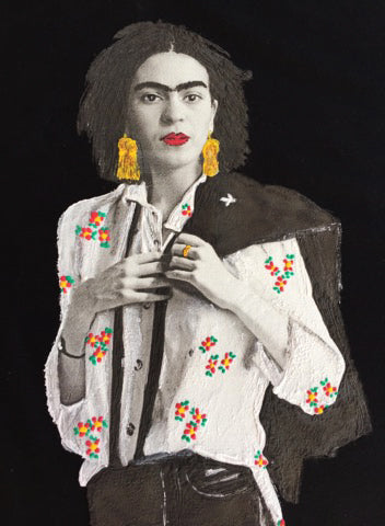 Frida Kahlo interprets Patti Smith T shirt PAINTED 3D Frida Portrait T-shirt