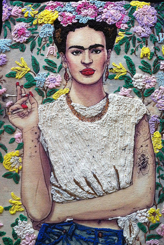 Frida Kahlo Art  T-shirt  PAINTED 3d - No estoy Enferma