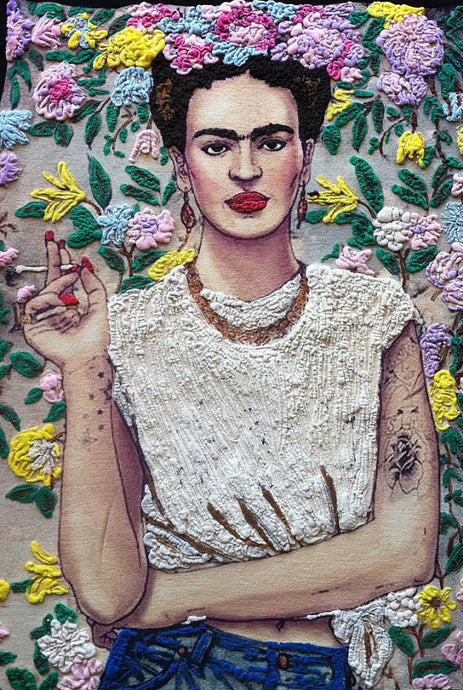 Frida Kahlo Art  T-shirt  PAINTED 3d - No estoy Enferma