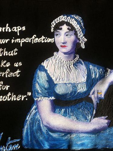 Jane Austen T shirt  Painted Pride and Prejudice