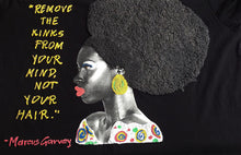 Afro Natural Hair T-shirt  Marcus Garvey Quote  PAINTED 3D