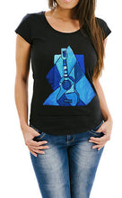 Pablo Picasso Artistic  T-shirt Blue Period Tribute Blue Guitar  Painting