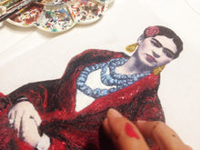 Frida Kahlo  T-shirt Frida Red Shawl Tshirt Artistic