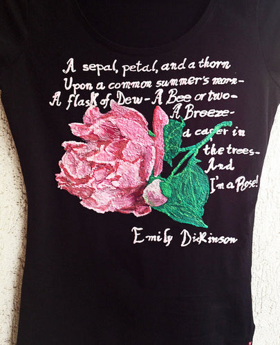 Emily Dickinson T-shirt Literary Painted
