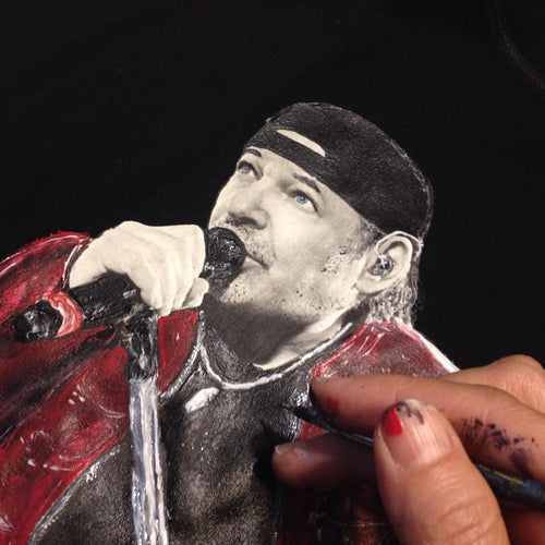 Unique Vasco Rossi Art Tee – Painted by Hand, Made to Order