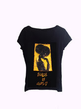 Afro Black Queen T-shirt  PAINTED 3D Black is Gold t shirt