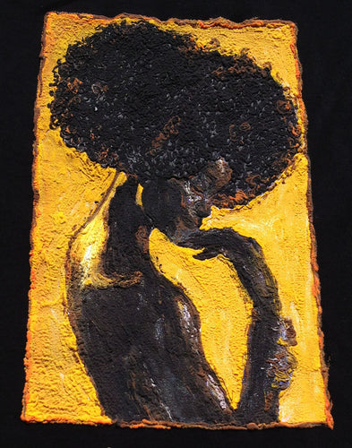 Afro Black Queen T-shirt  PAINTED 3D Black is Gold t shirt