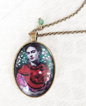 Frida Kahlo Necklace Painted artistic Handmade  Jewel Frida Kahlo inspired